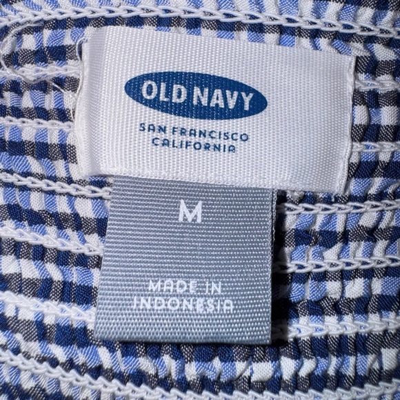 Old Navy Blue Gingham cami Women's swing Dress. Size Medium. EUC - Picture 9 of 12